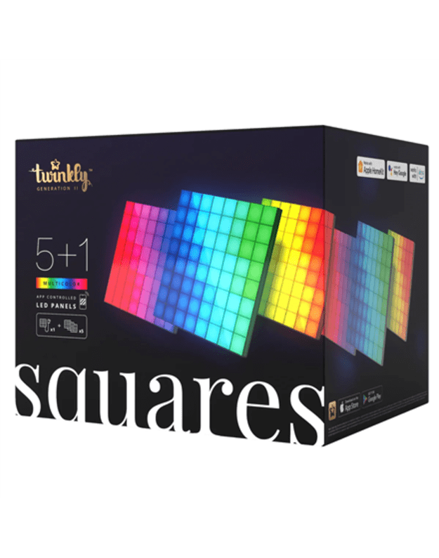 Twinkly Squares Smart LED Panels Starter Kit (6 panels) Twinkly | Squares Smart LED Panels Starter Kit (6 panels) | RGB – 16M+ colors