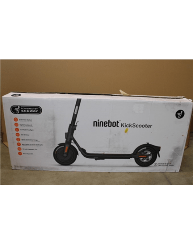 SALE OUT. Segway | Ninebot eKickScooter F25E | Up to 25 km/h | Black | DAMAGED PACKAGING, USED, REFURBISHED, DIRTY HANDLES, TRUNK MAT, SCRATCHES ON THE STEERING WHEEL SCREEN. | Segway | Ninebot eKickScooter F25E | Up to 25 km/h | Black | DAMAGED PACKAGING