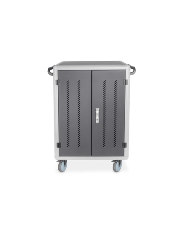 Digitus | Black | Charging Trolley 30 Notebooks / Tablets up to 15.6 | Pressure lock system with swiveling lever handle on the front and back door, lockable Safety plug socket with switch on the side