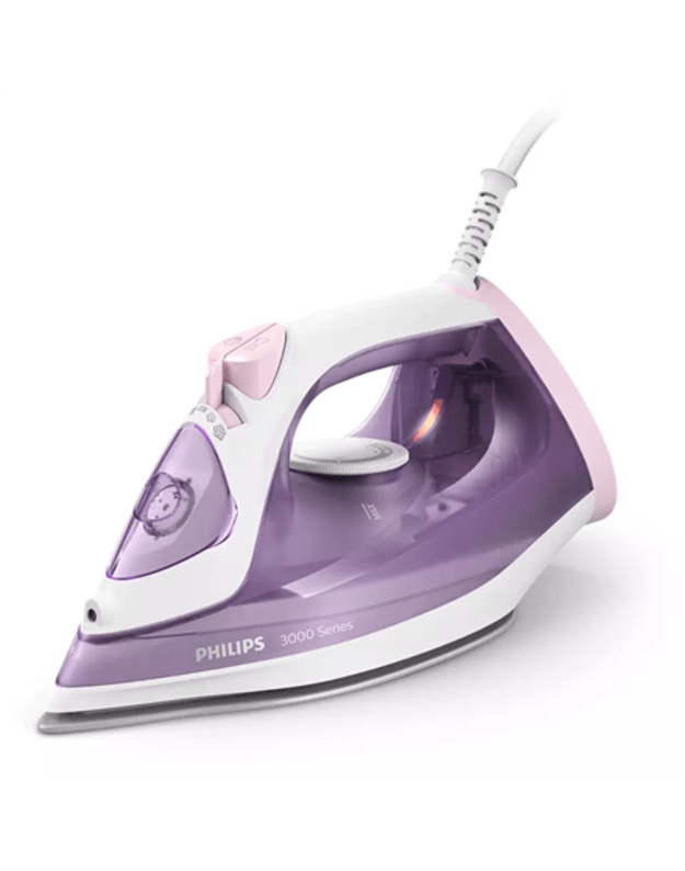 Philips | DST3010/30 3000 Series | Steam Iron | 2000 W | Water tank capacity 300 ml | Continuous steam 30 g/min | Steam boost performance g/min | Purple/White