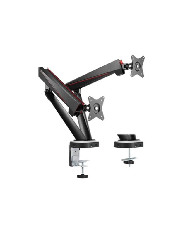 Logilink | Desk Mount | Tilt, swivel, level adjustment, rotate | 17-32 | Maximum weight (capacity) 8 kg | Black/Red