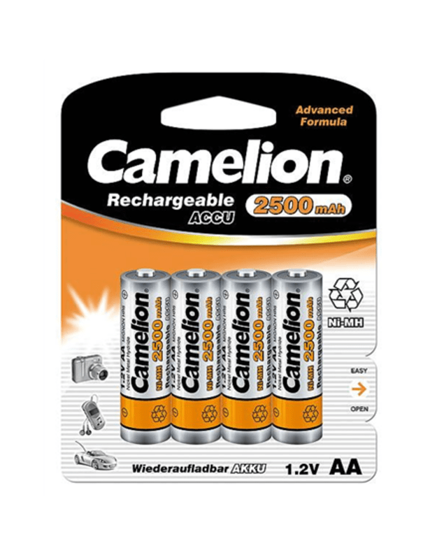 Camelion | AA/HR6 | 2500 mAh | Rechargeable Batteries Ni-MH | 4 pc(s)