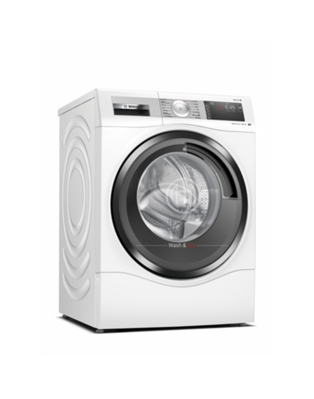 Bosch | WDU8H542SN | Washing Machine | Energy efficiency class A | Front loading | Washing capacity 10 kg | 1400 RPM | Depth 62 cm | Width 60 cm | Display | LED | Drying system | Drying capacity 6 kg | Steam function | White