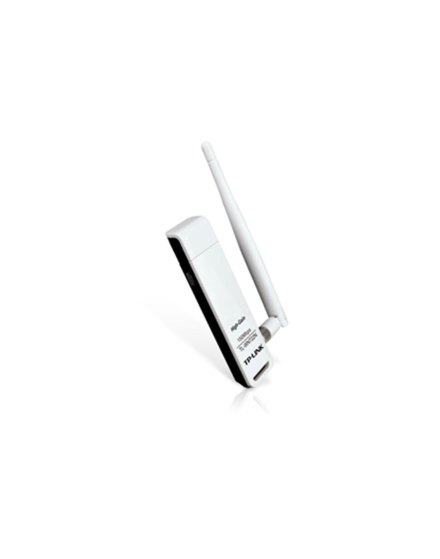 TP-LINK | USB 2.0 Adapter | TL-WN722N | 2.4GHz, 802.11n, 150 Mbps, 1xDetachable antenna 4dBi
