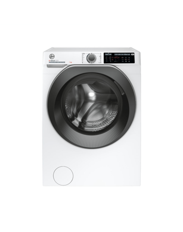 Hoover | HW437AMBS/1-S | Washing Machine | Energy efficiency class A | Front loading | Washing capacity 7 kg | 1300 RPM | Depth 46 cm | Width 60 cm | Display | LCD | Steam function | Wi-Fi | White