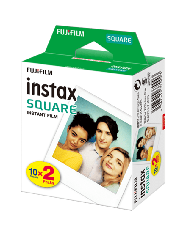 Fujifilm | Instax Square Glossy Instant film (2x10pl) | 86 x 72 mm | Image dimensions: 62 × 62 mm | Quantity 20