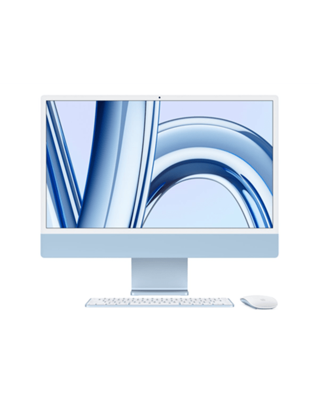 Apple iMac 24” 4.5K Retina, Apple M3 8C CPU, 8C GPU/8GB/256GB SSD/Blue/INT Apple