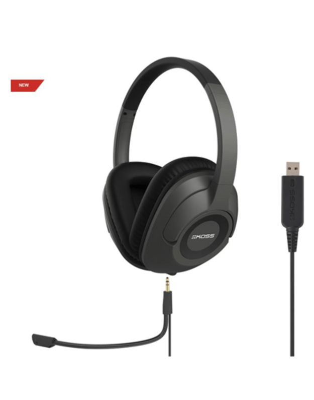Koss | SB42 USB | Headphones | Wired | On-Ear | Microphone | Black/Grey