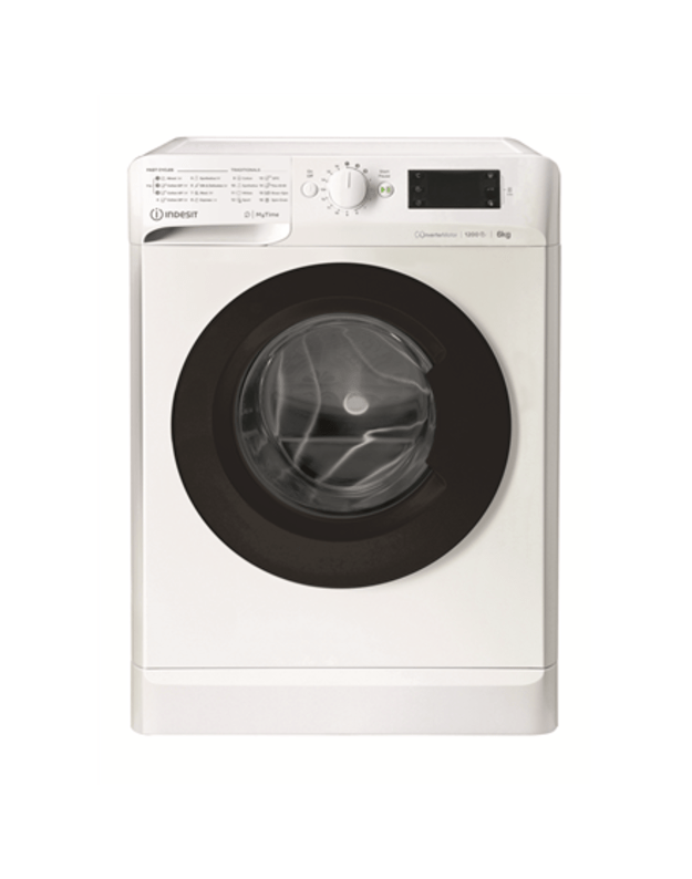 INDESIT | MTWSE 61294 WK EE | Washing machine | Energy efficiency class C | Front loading | Washing capacity 6 kg | 1151 RPM | Depth 42.5 cm | Width 59.5 cm | Display | Big Digit | White