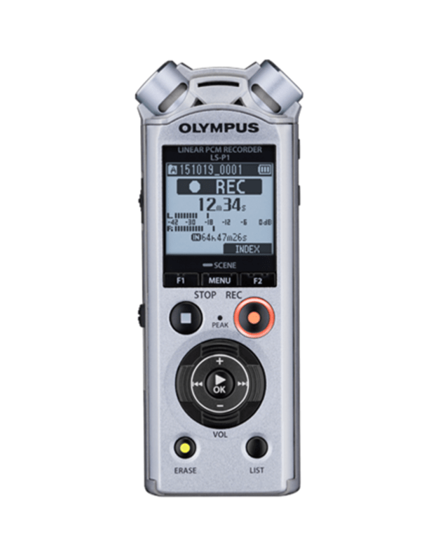 Olympus | LS-P1 | LCD | Stereo | Microphone connection | 96kHz/24bit Linear PCM | Digital