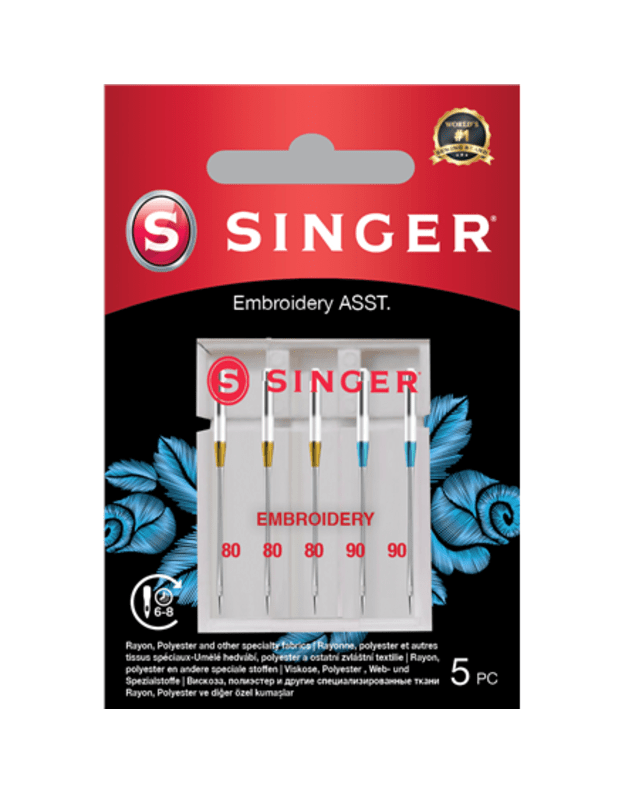 Singer | Embroidery Needle ASST 5PK