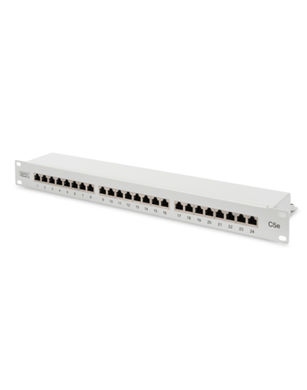 Digitus | Patch Panel | DN-91524S | White | Category: CAT 5e Ports: 24 x RJ45 Retention strength: 7.7 kg Insertion force: 30N max | 48.2 x 4.4 x 10.9 cm