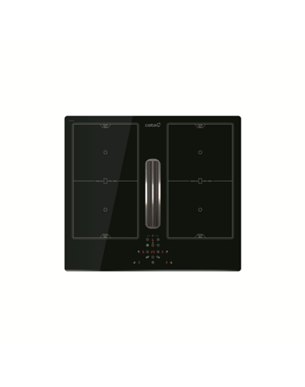 CATA | AS 600 | Induction hob with built-in hood | Number of burners/cooking zones 4 | Touch | Timer | Black