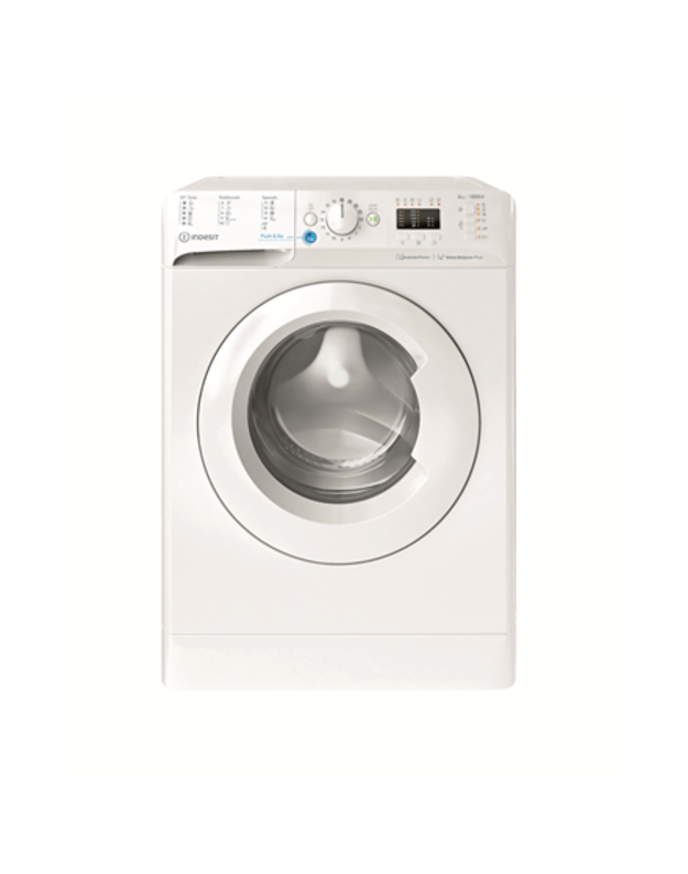 INDESIT | BWSA 61294 W EU N | Washing machine | Energy efficiency class C | Front loading | Washing capacity 6 kg | 1151 RPM | Depth 42.5 cm | Width 59.5 cm | Display | Big Digit | White