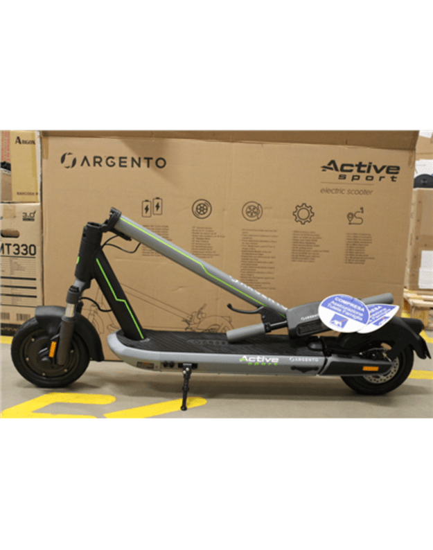 SALE OUT. Argento Electric Scooter Active Sport, Black/Green Argento | Active Sport | Electric Scooter | 500 W | 25 km/h | 10 | Black/Green | USED AS DEMO, SCRATCHED | 20 month(s)