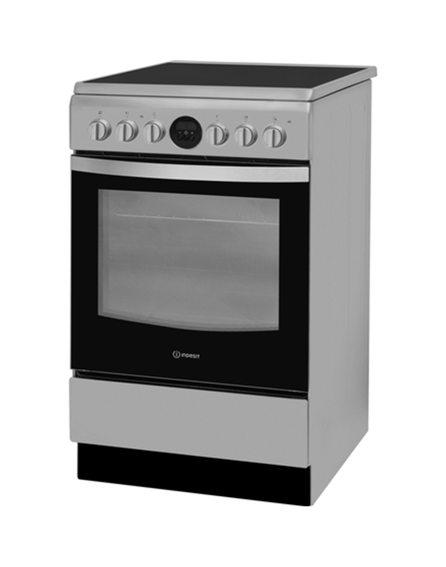 INDESIT | Cooker | IS5V8CHX/E | Hob type Vitroceramic | Oven type Electric | Stainless steel | Width 50 cm | Grilling | Electronic | Depth 60 cm | 57 L