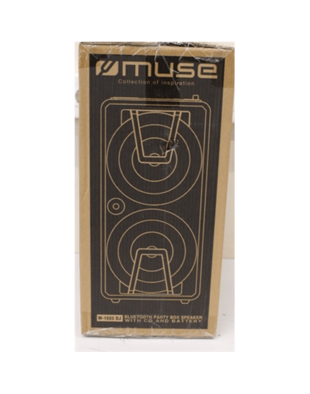 SALE OUT. Muse M-1820 DJ Bluetooth Party Box Speaker With CD and Battery, Wireless, Black Muse Party Box Speaker M-1820 DJ DAMAGED PACKAGING 150 W Bluetooth Wireless connection Black | Party Box Speaker | M-1820 DJ | DAMAGED PACKAGING | 150 W | Bluetooth 