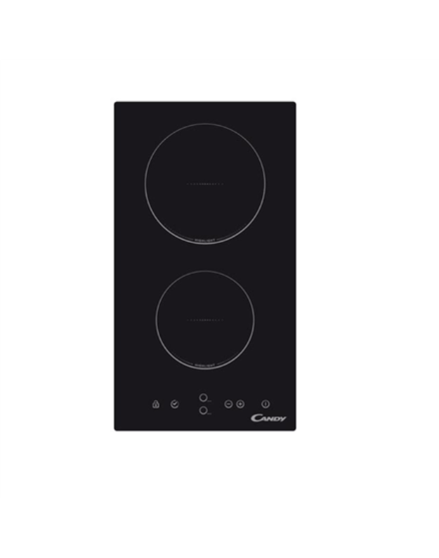 Candy | CDH 30 | Domino | Vitroceramic | Number of burners/cooking zones 2 | Touch | Timer | Black | Display