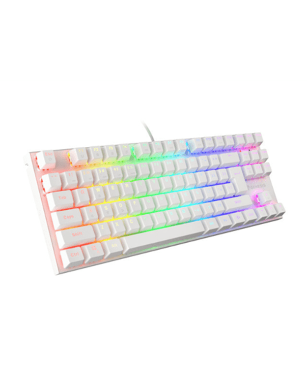 Genesis | THOR 303 TKL | Gaming keyboard | RGB LED light | US | White | Wired | 1.8 m | Brown Switch