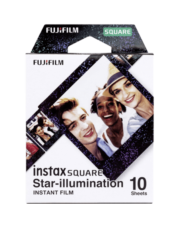 Fujifilm | Instax Square star Illumination Instant film (10pl) | 86 x 72 mm | Print Size: 86mm x 72mm, Image size: 62mm x 62mm | Quantity 10