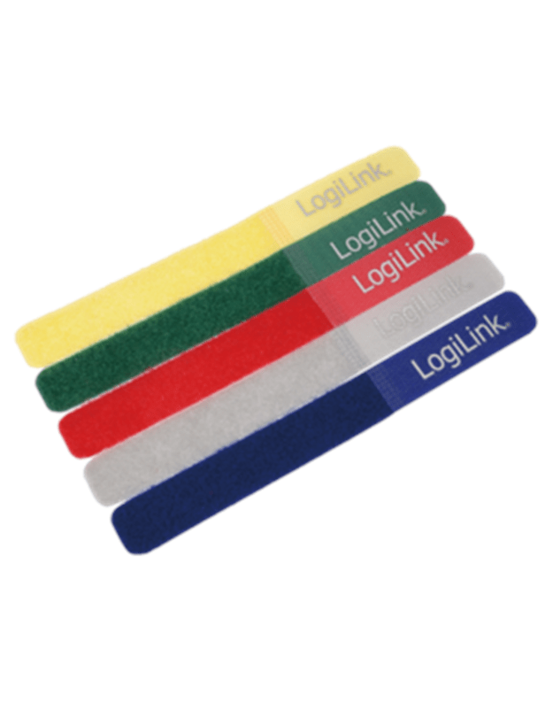 Cable Strap, 180*20mm, 5pcs, 5 colors | Logilink