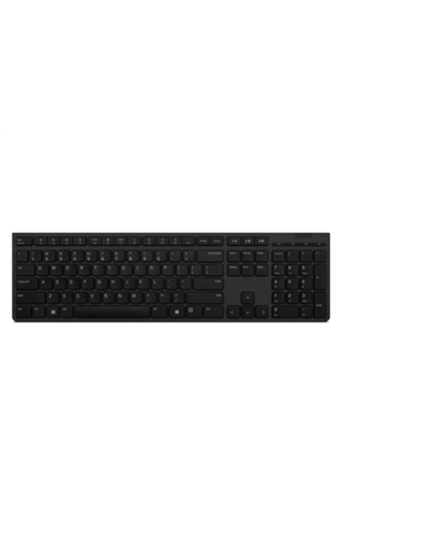Lenovo | Professional Wireless Rechargeable Keyboard | 4Y41K04075 | Keyboard | Wireless | NORD | m | Grey | g | Scissors switch keys
