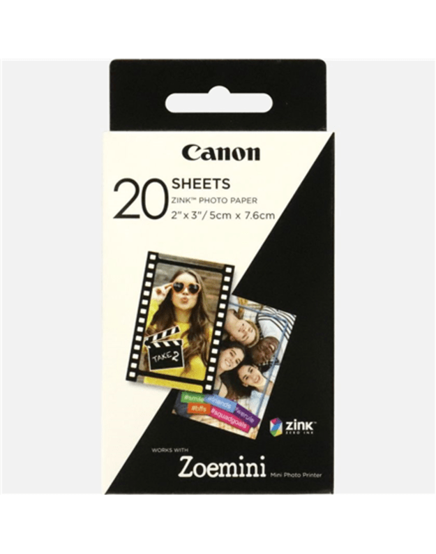 20 sheets | ZP-2030 | White | 5 x 7.6 cm | Photo Paper