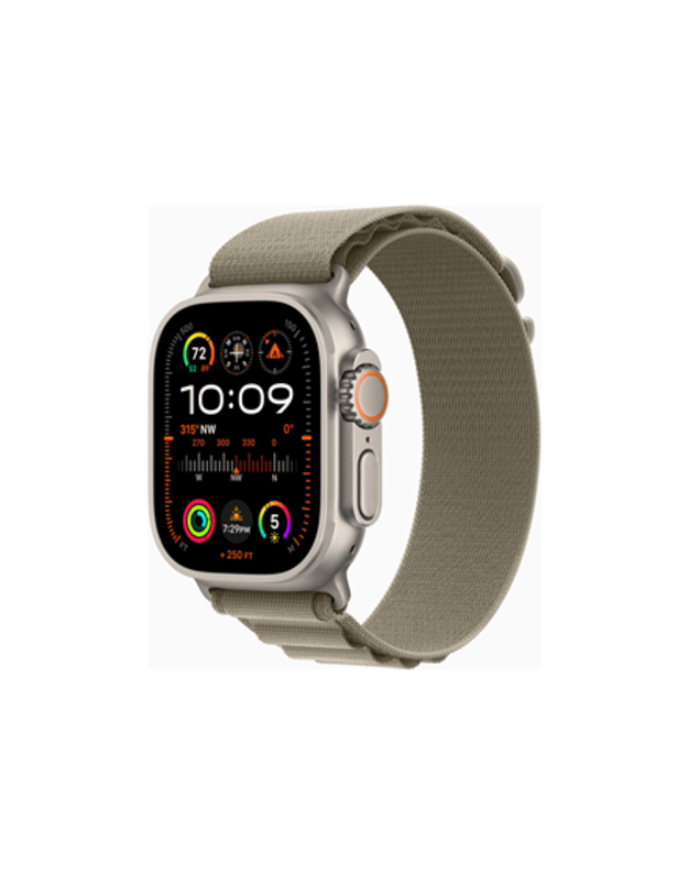 Apple Apple Watch Ultra 2 GPS + Cellular, 49mm Titanium Case with Olive Alpine Loop - Medium Apple