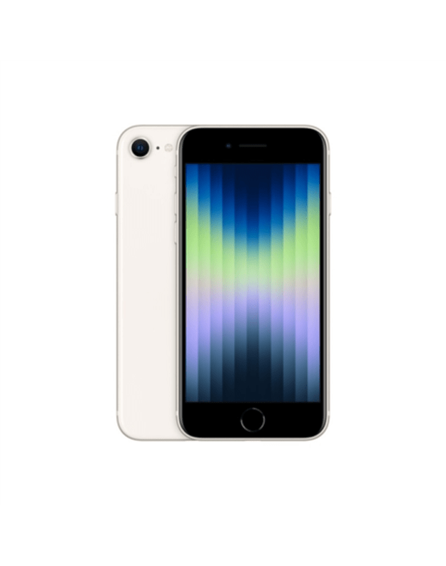 Apple | iPhone SE 3rd Gen | Starlight | 4.7 | Retina HD | Apple | A15 Bionic | Internal RAM 4 GB | 64 GB | Single SIM | Nano-SIM | 3G | 4G | 5G | Main camera 12 MP | Secondary camera 7 MP | iOS | 15.4 | 2018 mAh