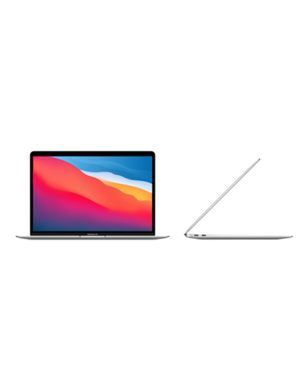 Apple MacBook Air Silver 13.3 IPS 2560 x 1600 Apple M1 8 GB SSD 256 GB Apple M1 7-core GPU Without ODD macOS 802.11ax Bluetooth version 5.0 Keyboard language Russian Keyboard backlit Warranty 12 month(s) Battery warranty 12 month(s)