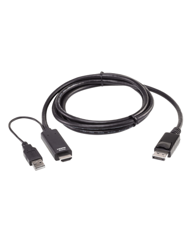 Aten 2L-7D02HDP True 4K 1.8M HDMI to DisplayPort Cable Aten True 4K 1.8M HDMI to DisplayPort Cable 2L-7D02HDP