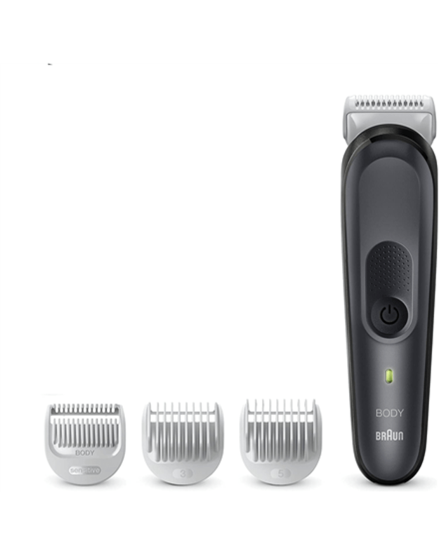 Braun | BG3350 | Body Groomer | Cordless and corded | Number of length steps | Number of shaver heads/blades | Black/Grey