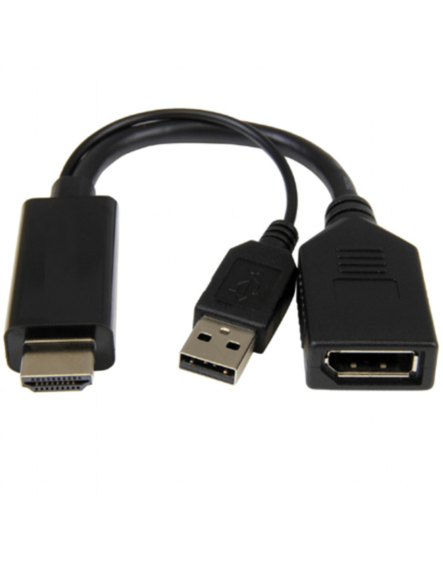 Cablexpert Active 4K HDMI to DisplayPort Adapter A-HDMIM-DPF-01 Black 0.1 m