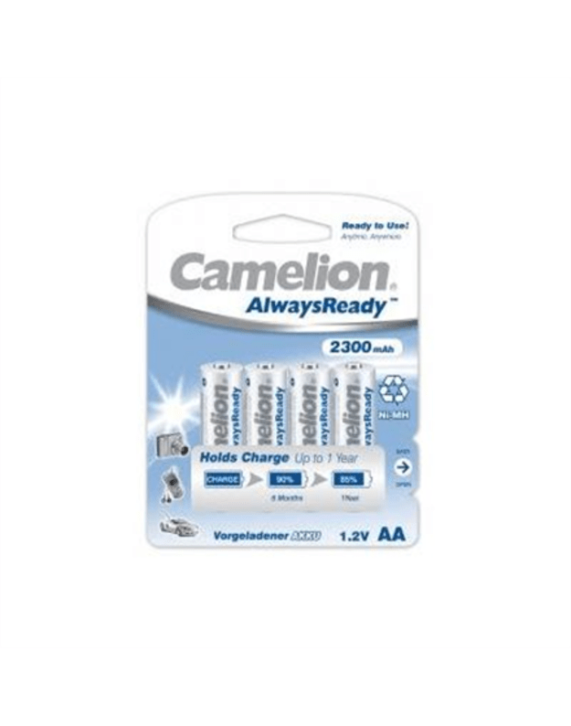 Camelion AA/HR6 2300 mAh AlwaysReady Rechargeable Batteries Ni-MH 4 pc(s)