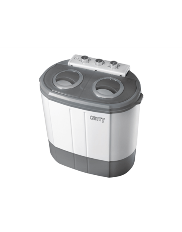 Camry | CR 8052 | Washing machine | Top loading | Washing capacity 3 kg | 1300 RPM | Depth 40 cm | Width 60 cm | White-Grey