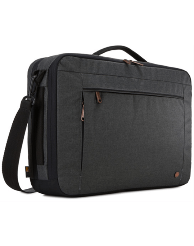 Case Logic | Fits up to size 15.6 | Era Hybrid Briefcase | Messenger - Briefcase/Backpack | Obsidian | Shoulder strap