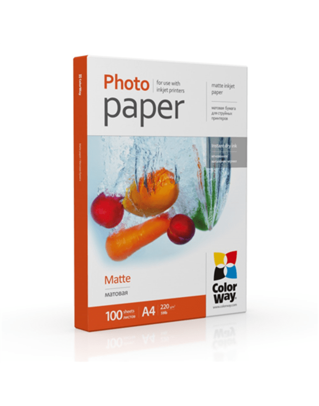 ColorWay | Photo Paper | PM220100A4 | White | 220 g/m² | A4 | Matte