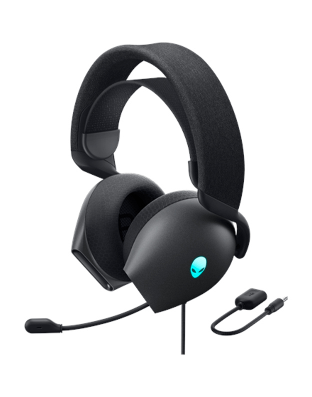Dell Alienware Wired Gaming Headset AW520H Over-Ear, Built-in microphone, Dark Side of the Moon, Noise canceling
