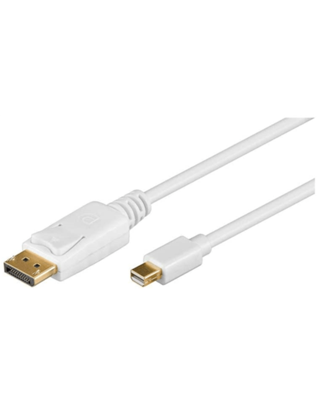 Goobay Mini DisplayPort adapter cable 1.2 White Gold-Plated connectors 1 m