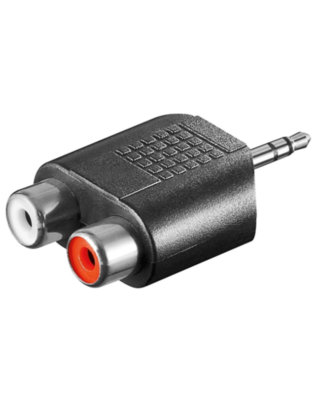 Goobay RCA adapter. AUX jack 3.5 mm male to 2 stereo female 11604