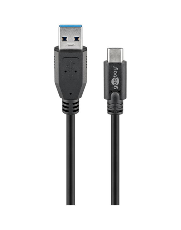Goobay Round cable USB-C male USB 3.0 male (type A)