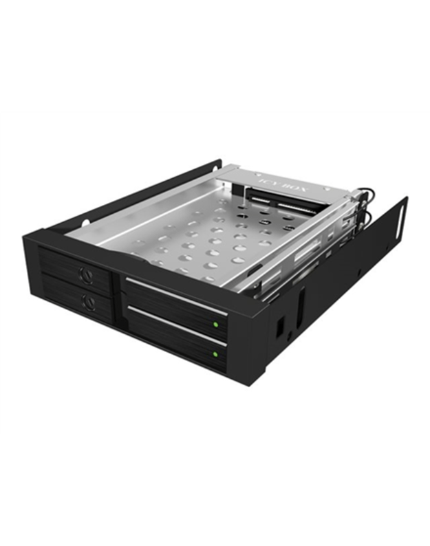 Icy Box IB-2227StS Storage Drive Cage for 2.5 HDD, Black Raidsonic