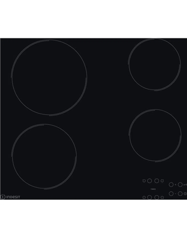 INDESIT | AAR 160 C | Hob | Vitroceramic | Number of burners/cooking zones 4 | Touch | Timer | Black