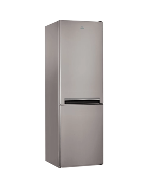 INDESIT | LI9 S2E X | Refrigerator | Energy efficiency class E | Free standing | Combi | Height 201.3 cm | Fridge net capacity 261 L | Freezer net capacity 111 L | 39 dB | Stainless Steel