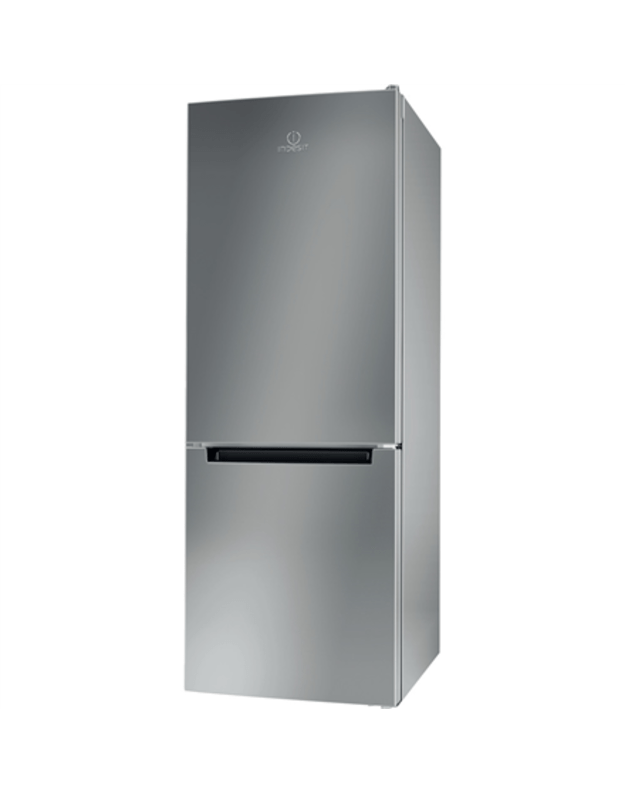 INDESIT Refrigerator LI6 S1E S Energy efficiency class F Free standing Combi Height 158.8 cm Fridge net capacity 197 L Freezer net capacity 75 L 39 dB Silver