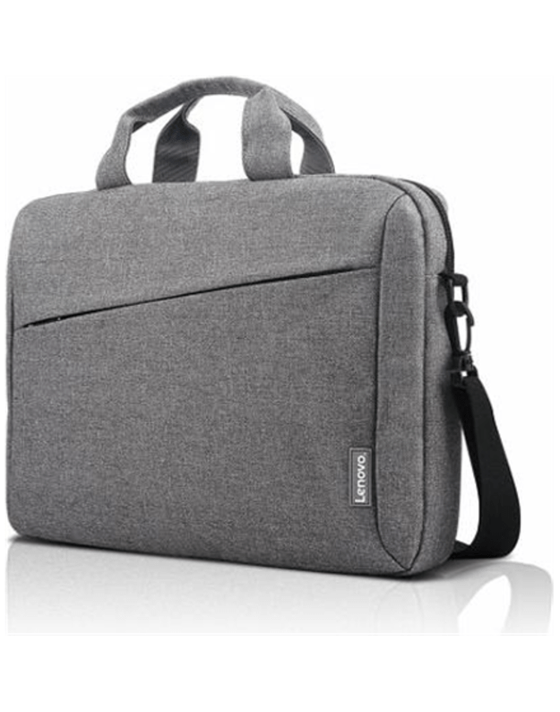 Lenovo Essential 15.6-inch Laptop Casual Toploader T210 Grey Messenger-Briefcase Grey Shoulder strap