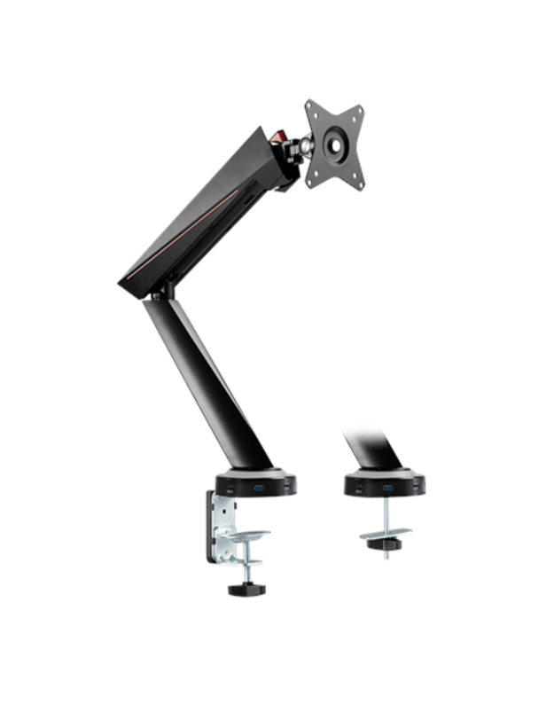 Logilink Desk Mount 17-32 Tilt, swivel, level adjustment, rotate Maximum weight (capacity) 8 kg Black/Red