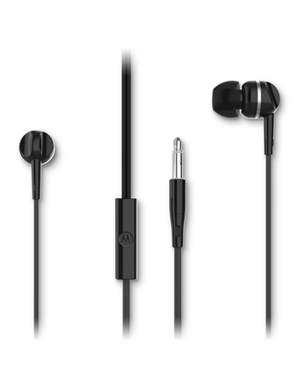 Motorola Headphones Earbuds 105 In-ear Built-in microphone 3.5 mm plug Black