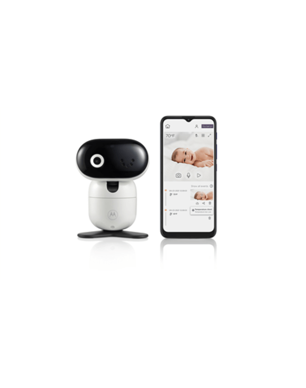 Motorola | L | Remote pan, tilt and zoom Two-way talk Secure and private connection 24-hour event monitoring and streaming Wi-Fi connectivity for in-home and on-the-go viewing Room temperature monitoring Infrared night vision High sensitivity microphone W