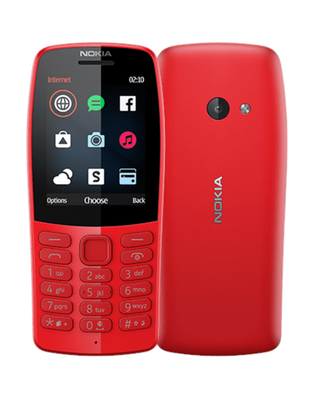 Nokia | 210 | Red | 2.4 | TFT | 240 x 320 pixels | 16 MB | N/A MB | Dual SIM | Bluetooth | 3.0 | USB version microUSB | Main camera 0.3 MP | 1020 mAh